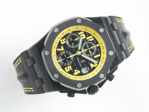 Royal Oak Offshore Bumble Bee Forged Carbon 1:1 JF Best Edition on Leather Strap - Image 3