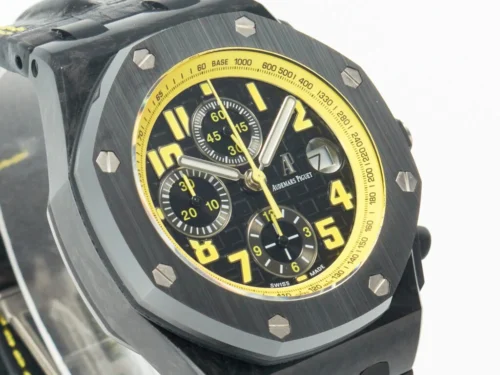 Royal Oak Offshore Bumble Bee Forged Carbon 1:1 JF Best Edition on Leather Strap - Image 4