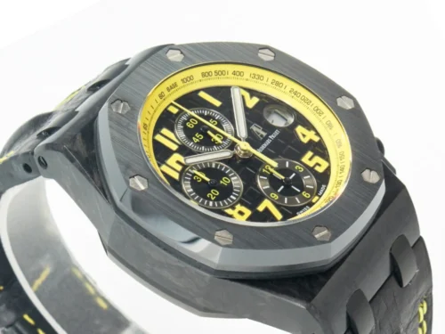 Royal Oak Offshore Bumble Bee Forged Carbon 1:1 JF Best Edition on Leather Strap - Image 5