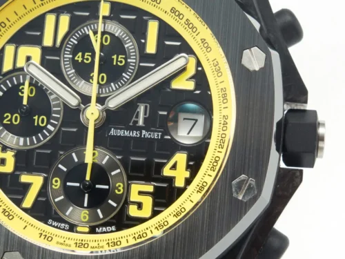 Royal Oak Offshore Bumble Bee Forged Carbon 1:1 JF Best Edition on Leather Strap - Image 8
