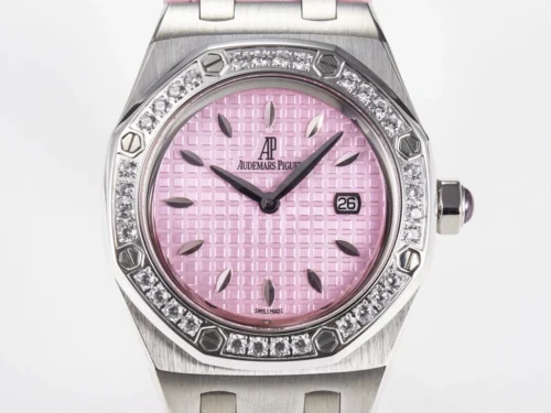 Royal Oak Offshore 33mm SS DRF Best Edition Pink Dial Diamonds Bezel - Image 2