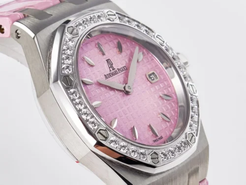 Royal Oak Offshore 33mm SS DRF Best Edition Pink Dial Diamonds Bezel - Image 6