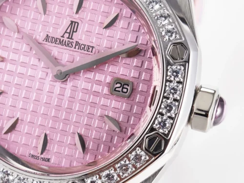 Royal Oak Offshore 33mm SS DRF Best Edition Pink Dial Diamonds Bezel - Image 7