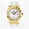 Royal Oak Ladies 33mm YG DRF Best Edition MOP Dial Diamonds Bezel