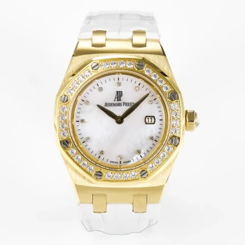 Royal Oak Ladies 33mm YG DRF Best Edition MOP Dial Diamonds Bezel