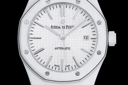 Royal Oak 15400 White Dial in White Carbon Fibre on White Nylon Strap - Image 3