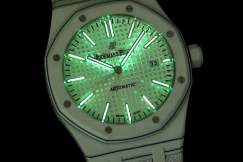 Royal Oak 15400 White Dial in White Carbon Fibre on White Nylon Strap - Image 5