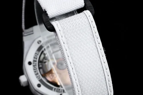 Royal Oak 15400 White Dial in White Carbon Fibre on White Nylon Strap - Image 9