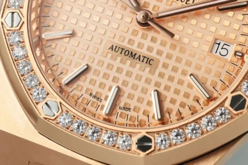 Royal Oak 15450ST 37mm Champagne Dial in Rose Gold with Diamond Bezel - Image 5