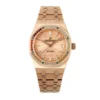 Royal Oak 15450ST 37mm Champagne Dial in Rose Gold with Rainbow Diamond Bezel