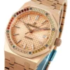 Royal Oak 15450ST 37mm Champagne Dial in Rose Gold with Rainbow Diamond Bezel - Image 5