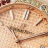 Royal Oak 15450ST 37mm Champagne Dial in Rose Gold with Rainbow Diamond Bezel - Image 4