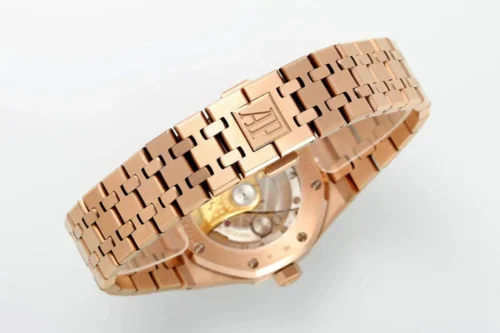 Royal Oak 15450ST 37mm Champagne Dial in Rose Gold with Rainbow Diamond Bezel - Image 7