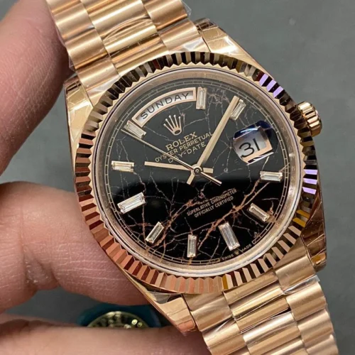 Rolex Day-Date 40 Rose Gold Eisenkiesel Diamond Dial 228235 Super Clone