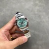 Rolex Daytona Platinum Ice Blue Baguette Diamond Dial Super Clone - Image 2