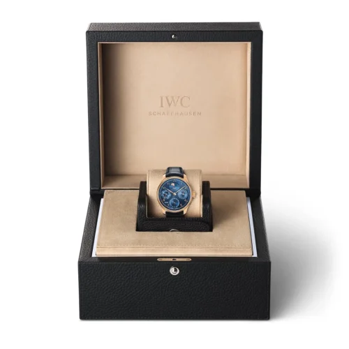 Portugieser Perpetual Calendar RG 5033 APSF 1:1 Best Edition Blue Dial on Blue Leather Strap - Image 6