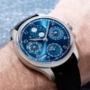 Portugieser Perpetual Calendar SS 5033 APSF 1:1 Best Edition Blue Dial on Black Leather Strap - Image 5