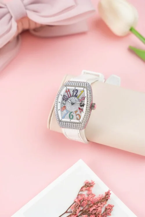 Franck Muller V32 Replica Watch Custom Diamonds Moissanite ABF Factory 36mm