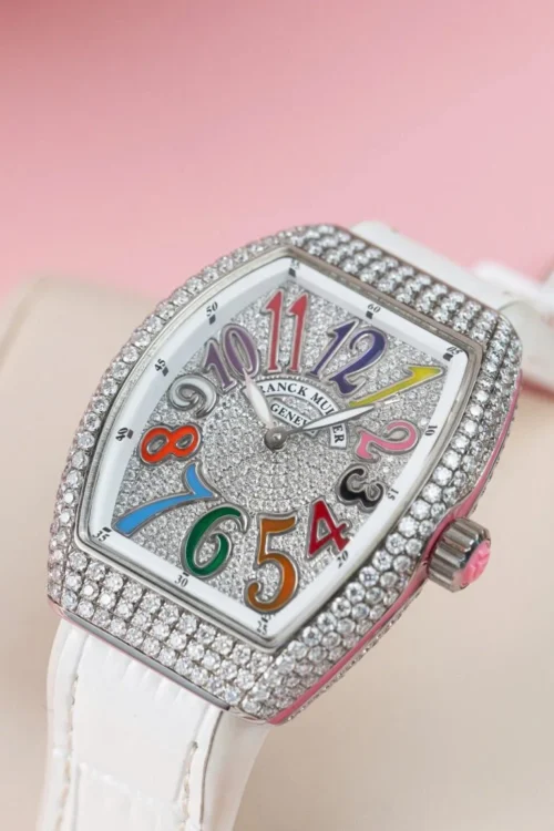 Franck Muller V32 Replica Watch Custom Diamonds Moissanite ABF Factory 36mm - Image 4