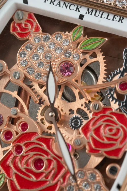 Franck Muller Vanguard V32 Skeleton Red Flower Dial 36mm - Image 6