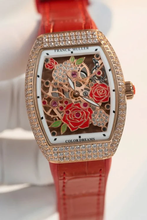 Franck Muller Vanguard V32 Skeleton Red Flower Dial 36mm - Image 2