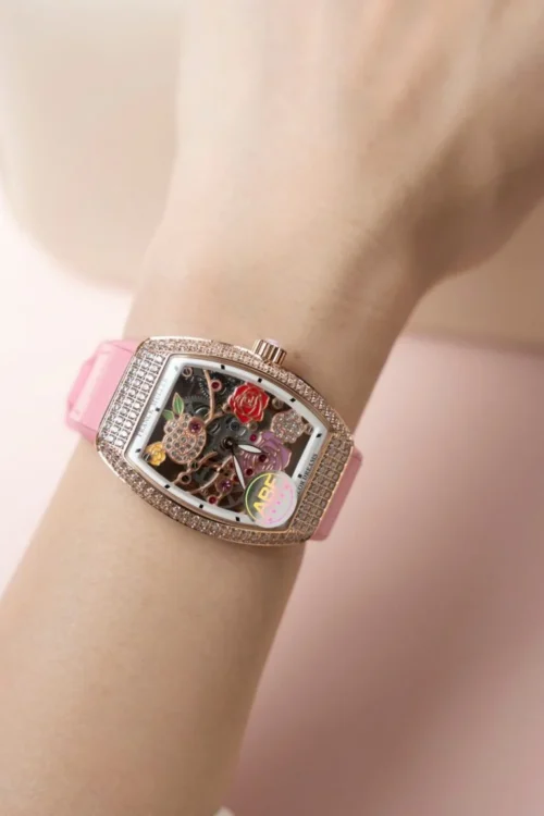 Franck Muller Vanguard V32 Skeleton Red Flower Dial 36mm - Image 2