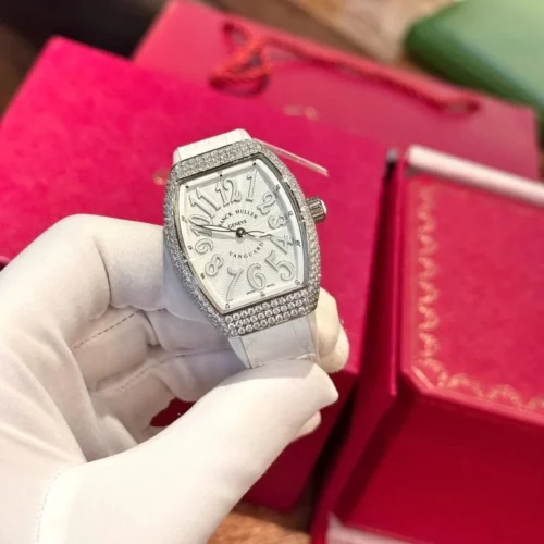Franck Muller V32 Replica Watch Custom Diamonds Moissanite Hong Kong 36mm - Image 4