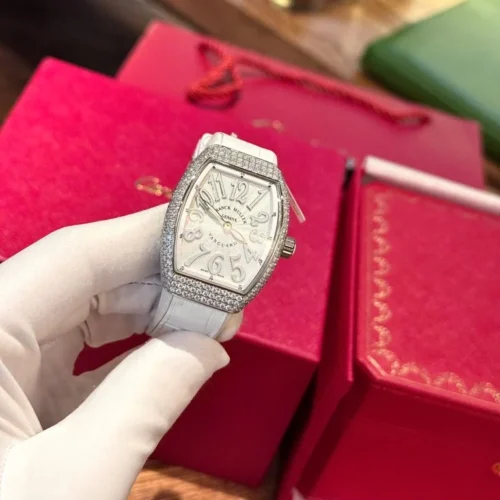 Franck Muller V32 Replica Watch Custom Diamonds Moissanite Hong Kong 36mm - Image 5