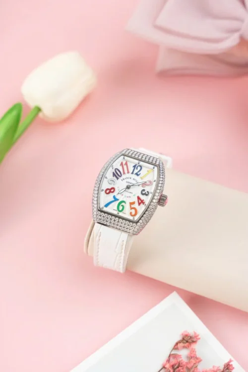 Franck Muller V32 Custom Diamonds Moissanite Replica Watch 36mm - Image 3