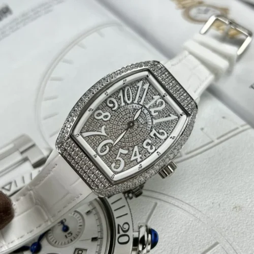 Franck Muller V32 Women’s Replica Watch Full White Diamonds ABF 36mm - Image 2