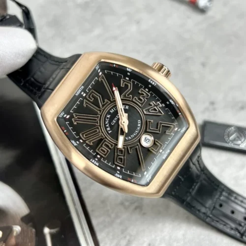 Franck Muller V45 Rose Gold Replica Watch Black Dial AB Factory 45mm - Image 2