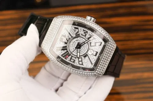 Franck Muller Vanguard V45 SC Copies Watch Full Diamond - Image 2