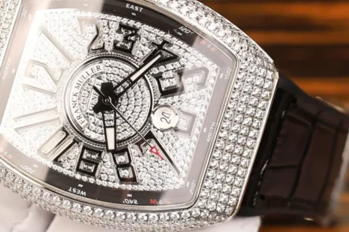 Franck Muller Vanguard V45 SC Copies Watch Full Diamond - Image 3