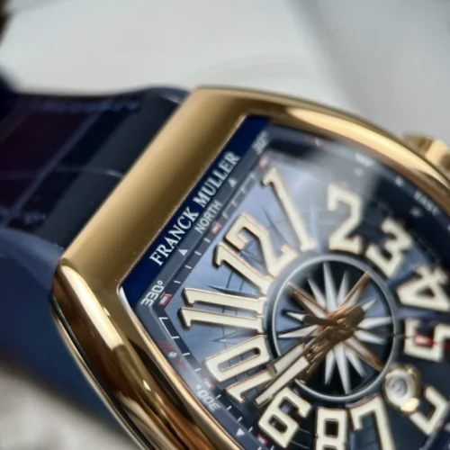 Franck Muller V45 Men’s Replica Watch Blue Rose Gold Case 45mm - Image 6