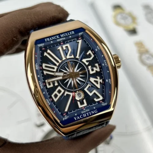 Franck Muller V45 Men’s Replica Watch Blue Rose Gold Case 45mm