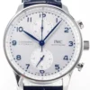 Portuguese Chrono IW371605 ZF 1:1 Best Edition White Dial on Blue Leather Strap - Image 2