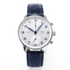 Portuguese Chrono IW371605 ZF 1:1 Best Edition White Dial on Blue Leather Strap