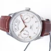 Portuguese Real PR Real Annual Calendar IW5035 ZF 1:1 Best Edition White Dial RG Markers on Brown Leather Strap - Image 4
