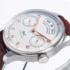 Portuguese Real PR Real Annual Calendar IW5035 ZF 1:1 Best Edition White Dial RG Markers on Brown Leather Strap - Image 6