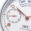Portuguese Real PR Real Annual Calendar IW5035 ZF 1:1 Best Edition White Dial RG Markers on Brown Leather Strap - Image 7