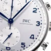 Portuguese Chrono IW371605 ZF 1:1 Best Edition White Dial on Blue Leather Strap - Image 8