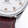 Portuguese Real PR Real Annual Calendar IW5035 ZF 1:1 Best Edition White Dial RG Markers on Brown Leather Strap - Image 9