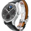 Portugieser Perpetual Calendar SS 5033 APSF 1:1 Best Edition Gray Dial on Black Leather Strap - Image 2