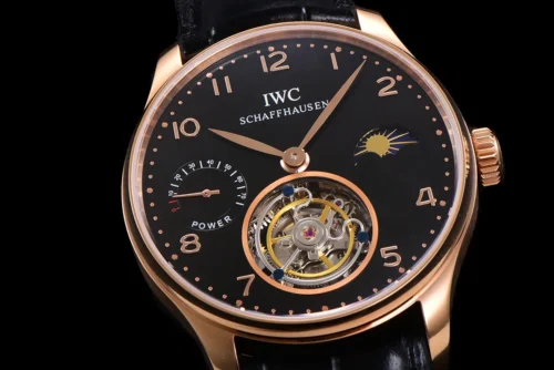 Portuguese Tourbillon Black Dial on Rose Gold - Image 4