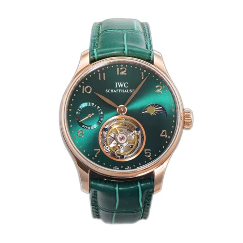 Portuguese Tourbillon Green Dial on Rose Gold
