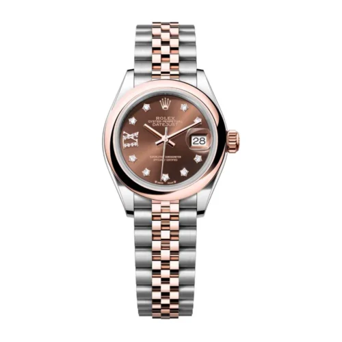 Ladies 28mm Datejust 🌹 Rose Gold Featuring ⭐️ Star Diamond Dot Dial Super Clone