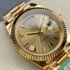 Rolex Daydate Presidential Gold Dial Roman Numerals Weighted Version Super Clone - Image 3