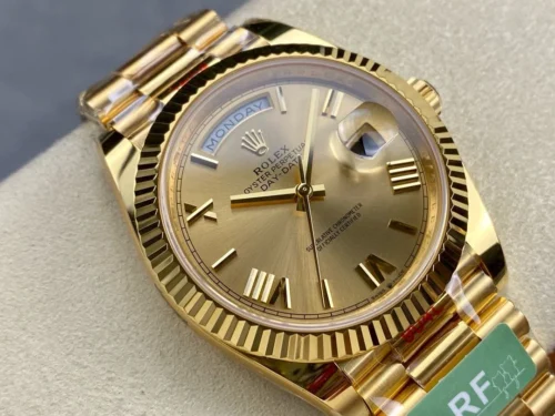 Rolex Daydate Presidential Gold Dial Roman Numerals Weighted Version Super Clone - Image 3