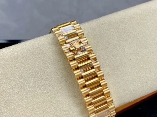 Rolex Daydate Presidential Gold Dial Roman Numerals Weighted Version Super Clone - Image 6