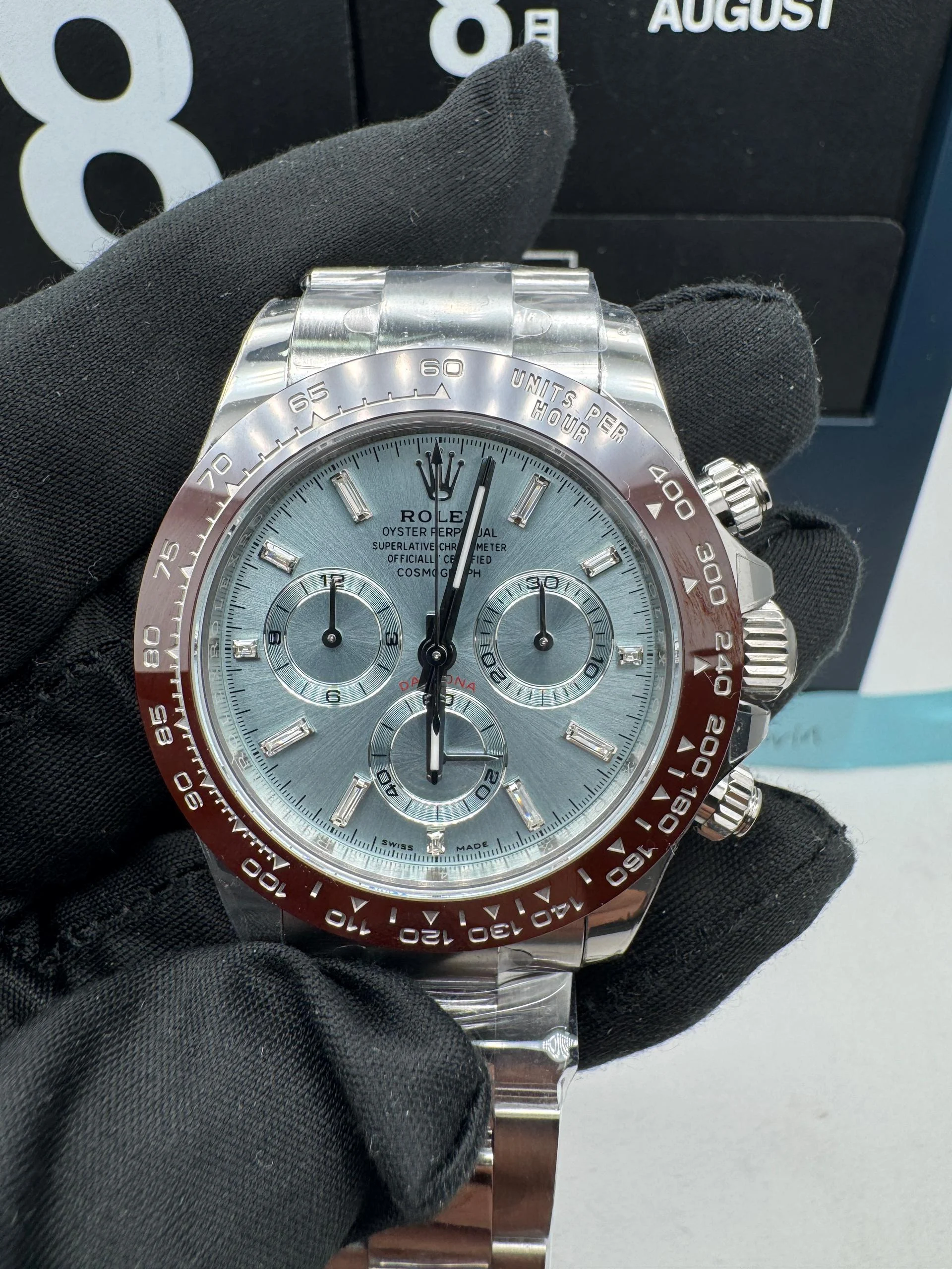 Rolex Daytona Ice Blue Dial in White Gold Super Clone